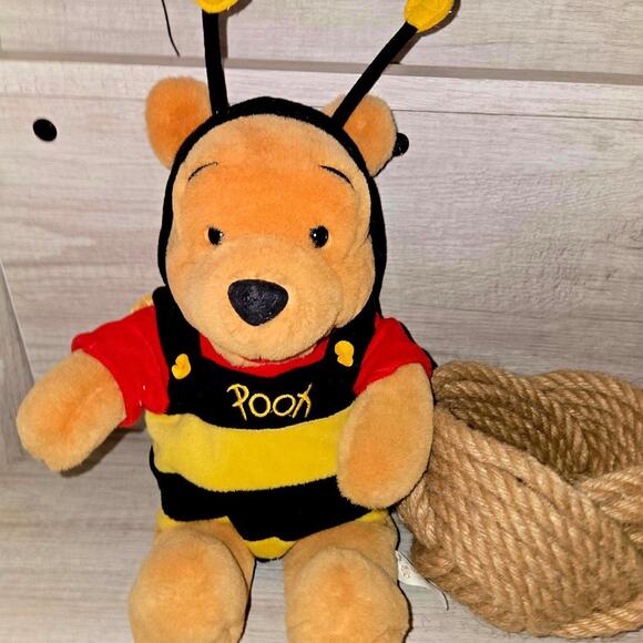 Walt Disney World Winnie the Pooh Bumble Bee Pooh Plush Stuffed Animal 15" - - Picture 1 of 9